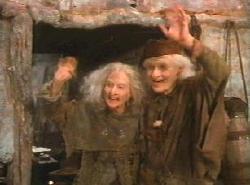 Bye bye, boys! Have fun storming the castle.